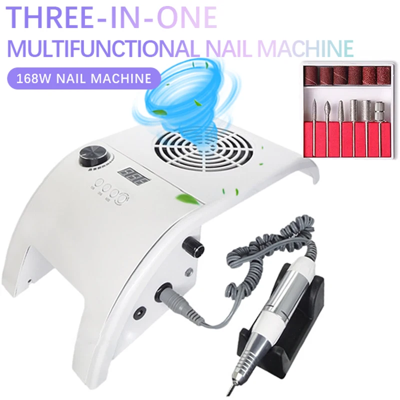 

3 In 1 Multifunctional Manicure Machine 35000Rpm Silent Powerful Vacuum Cleaner 48W Uv Led Nail Lamp Quickly Dry All Nail Polish