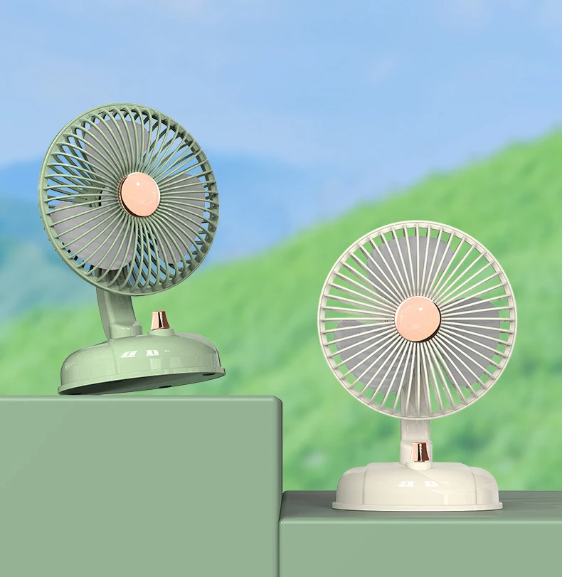 Description Picture 3 of itemF10 Portable Shaking Small Fan Silent Table Desktop Electric Fan Type-C Lithium Battery Charging Fan For Home Student Dormitory