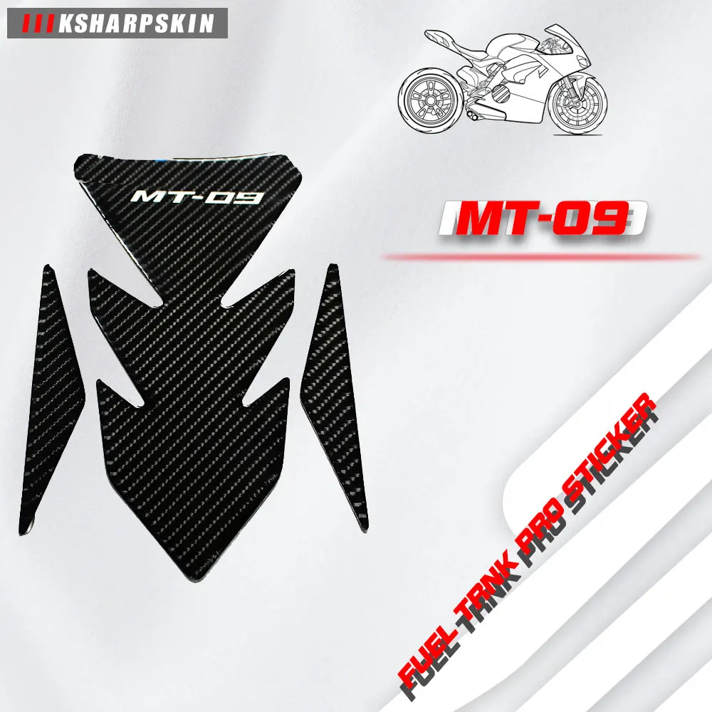 Moto Rcycle 3D Fuel Tank Pad Sticker Decalcomanie Protettive Moto Universal Fuel Tank Stickers Emblema Per Amaha Mt-09