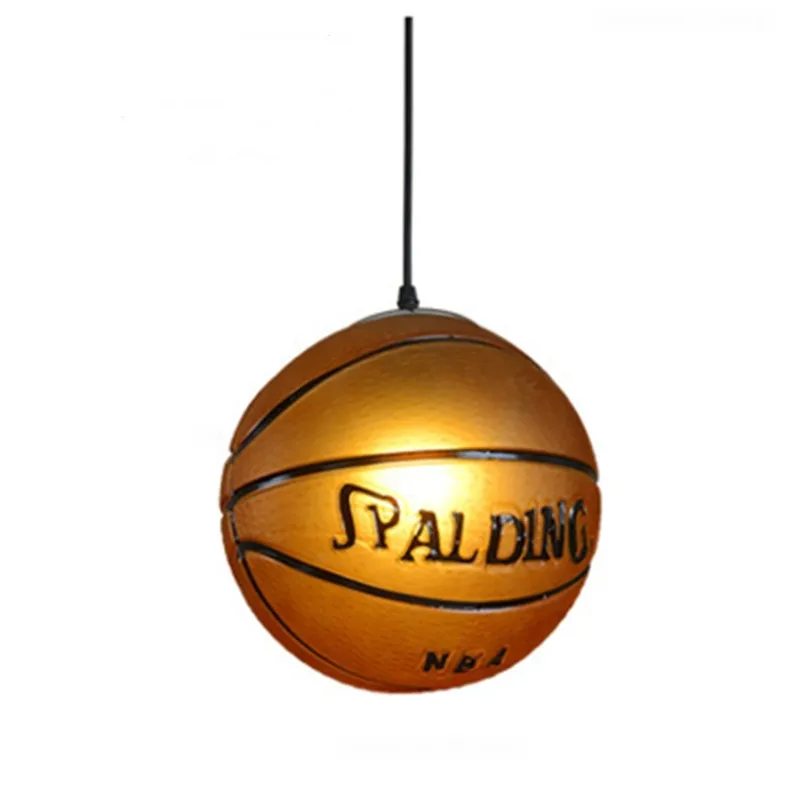 Modern Basketball Pendant Lights Restaurant Study Living Football Chandelier LED Kids Room Hanging Lamp Fixtures 6
