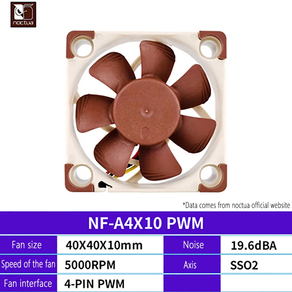 Ventola Noctua NF-A4x10 PWM - 40mm, Super Silenziosa, Per PC E Server - Foto 7