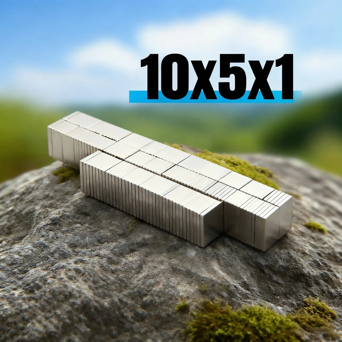 10 x 5 x 1 mm N35 Superstarker Block-Neodym-Magnet, leistungsstarke Kühlschrankmagnete, NdFeB-Permanentmagnet, Imanes – Detail 1