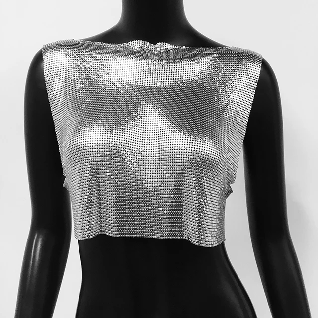Chain Mail Effect Crop Top 5