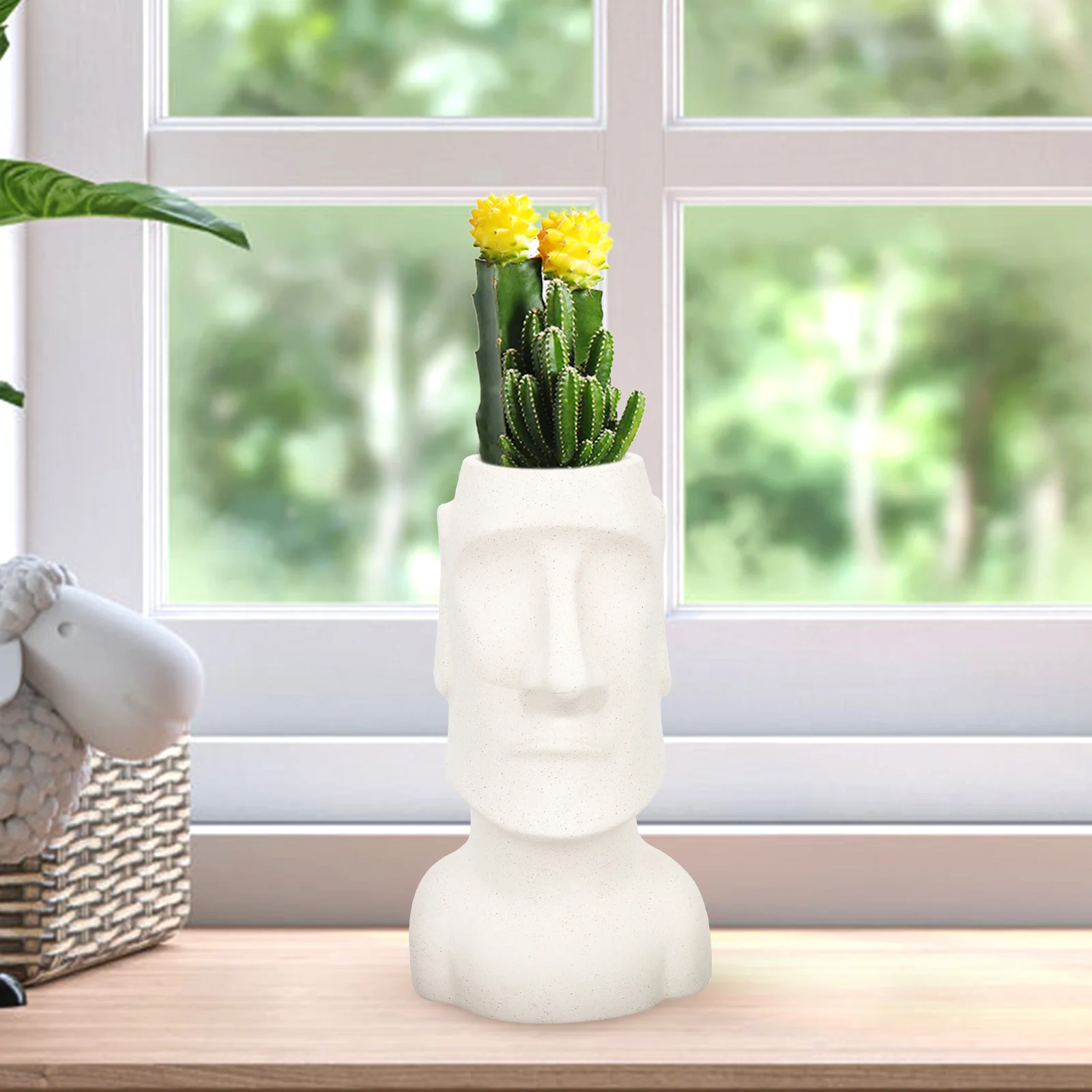 Funny Tooth Shape Ceramic Flower Pot DIY Succulent Plant Holder Decor Convenient 