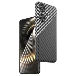 Ultra-Thin Carbon Fiber Stripe Matte Hard Case Cover for Redmi Turbo 3 (Black Silver)