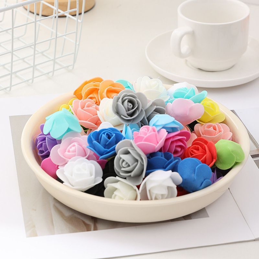 PE Foam Artificial Flowers Home Vase Table Wedding Accessories DIY Gift Scrapbook Bubble Bear Holiday Party Garland Decor Cheap