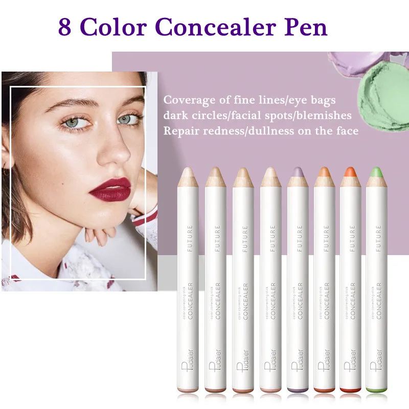 Professional 8 Colors Concealer Pen Make Up Waterproof Foundation Base