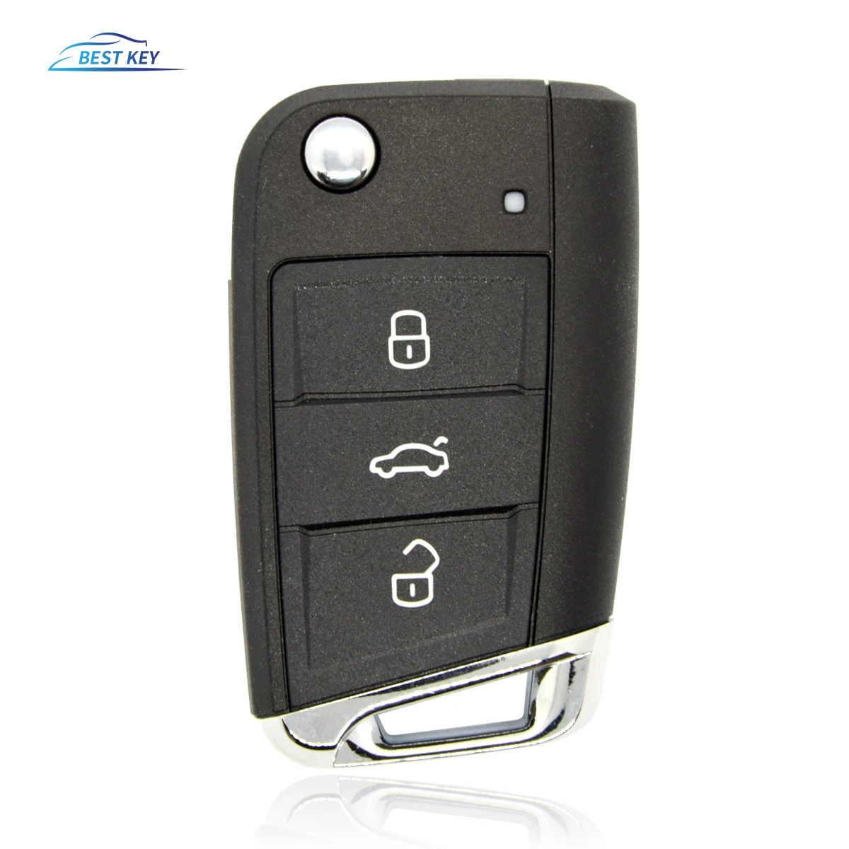 ที่ดีที่สุด KEY3 ปุ่มดัดแปลงพับรีโมทกุญแจรถ Keyless สําหรับ Volkswagen VW Golf 7 GTI MK7 Skoda Octavia A7 ที่นั่ง