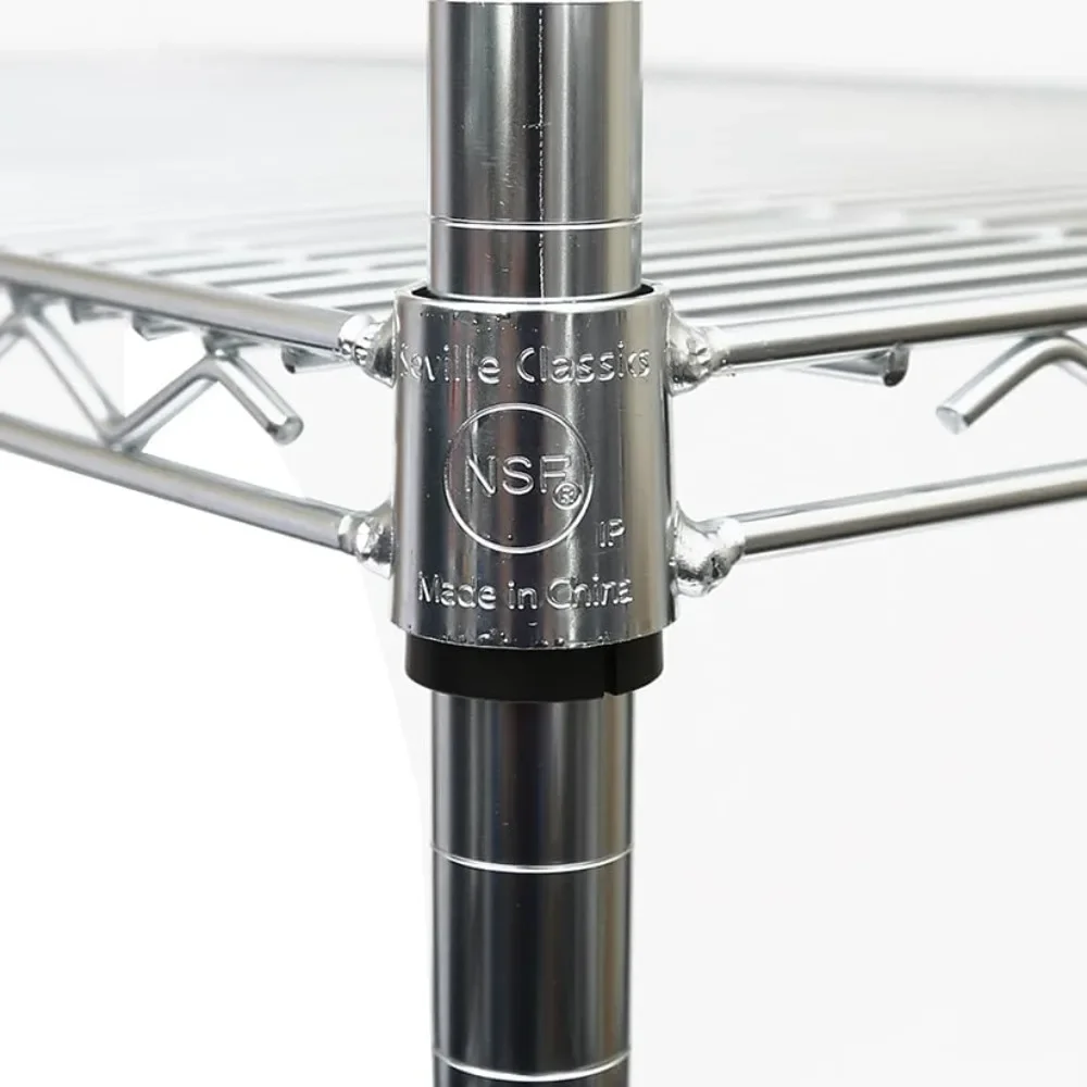 NEW-UltraDurable Heavy Duty NSF Solid Steel Wire Rack Storage Unit Organizer for Garage, Warehouse, Office, Restaurant, Classroo