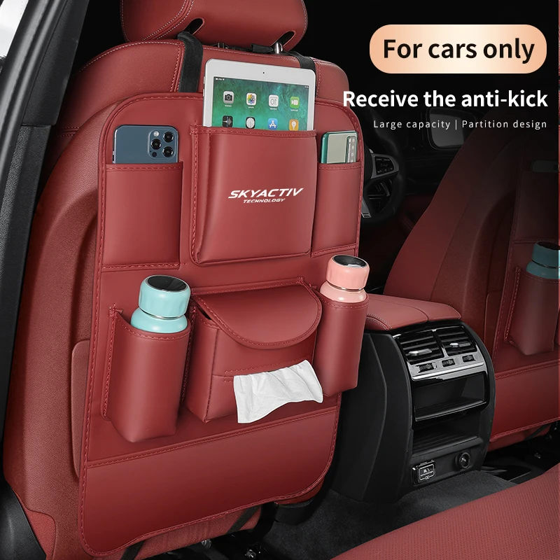 Auto-organizer voor voertuigen Hangende stoel opbergvak achterbankbeschermer 3 opbergtas Perfect voor kinderen en huisdieren Items vrachtwagen bestelwagen SUV - België