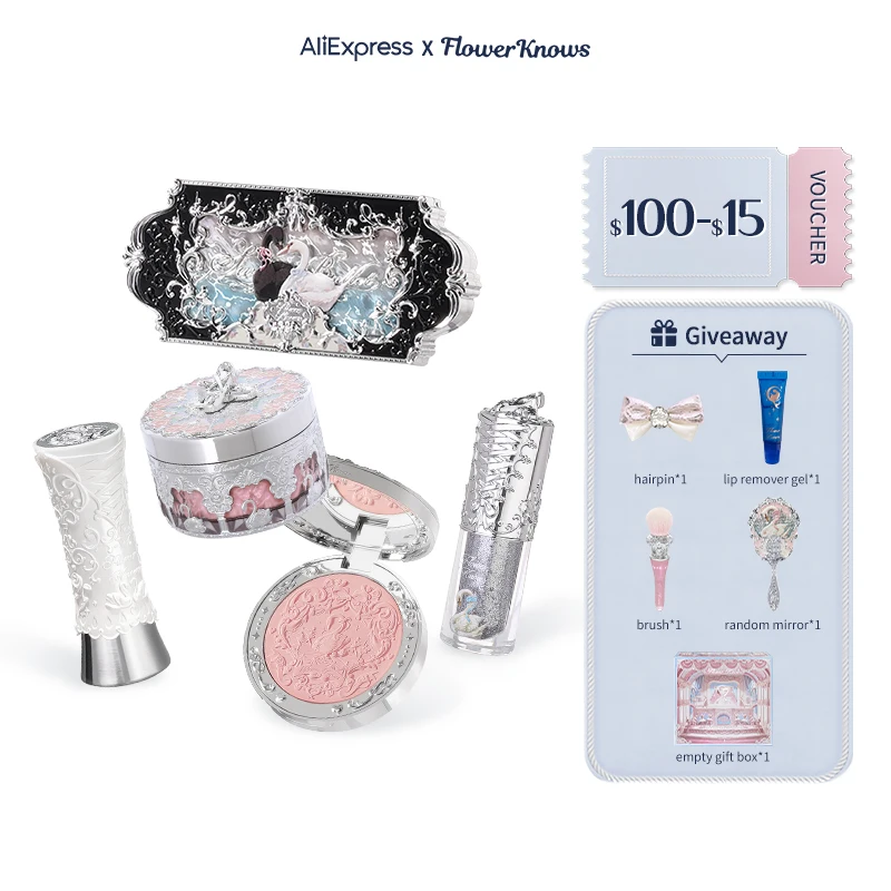 

Flower Knows Swan Ballet Series Series Makeup Gift Set