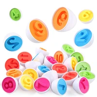 4pcs Smart Egg Matching Toys Children Early Educational Montessori Learning Toys Color Shape Vehicle Vegetable Cognition Toy DDJ 2