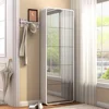 Slim Mirror Shoe Cabinet for Entryway,Narrow Freestanding Shoe Rack with Flip Drawer,Wood Shoe Storage Organizer for Living Room 1
