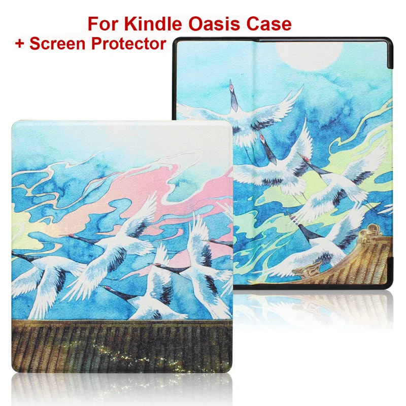 Premium PU Leather Book Cover with Screen Protector and Auto Sleep/Wake Function