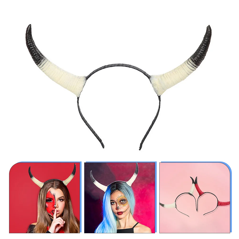 

Horn Headdress Cosplay Horns Costume Headbands Makeup Headband Accessories Props Halloween Pu