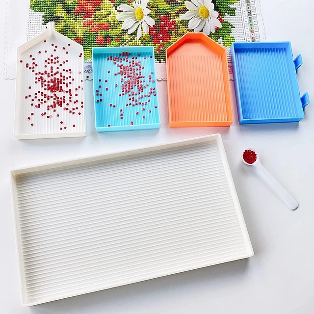 Diamond Painting Tray with Lid Large Capacity Bead Sorting Trays DIY Mosaic  Craft Storage Tools Diamond Embroidery Assessoires - AliExpress