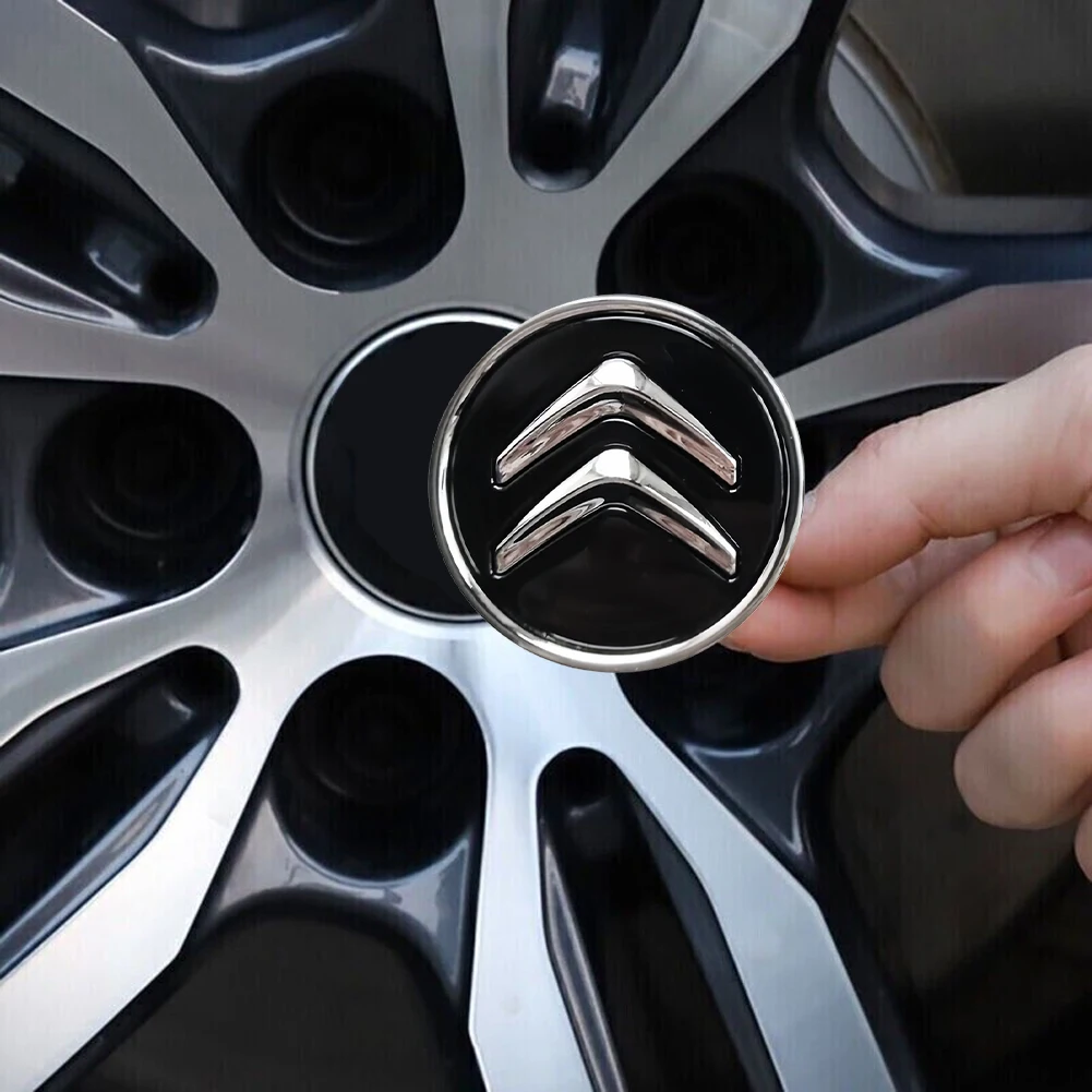 Wheel Hub Covers 4/8/12pcs Genuine 60MM Alloy Wheel Center Cap Replacement for Citroen Most Model Caps Auto Decoration