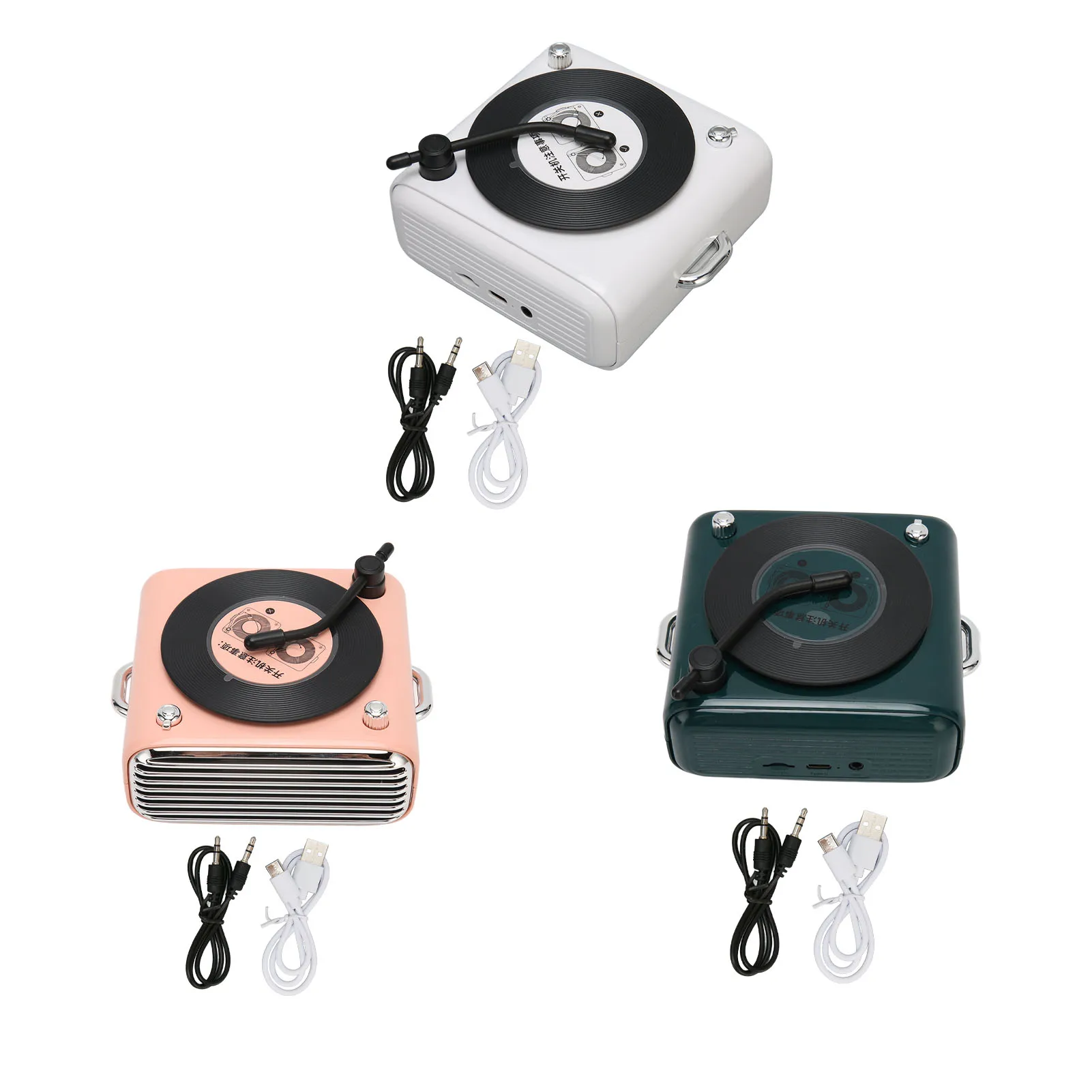 

5.0 Speaker Record Player Style Old Fashioned Classic Style Loud Volume Wireless Speaker fit Cell Phone,PC