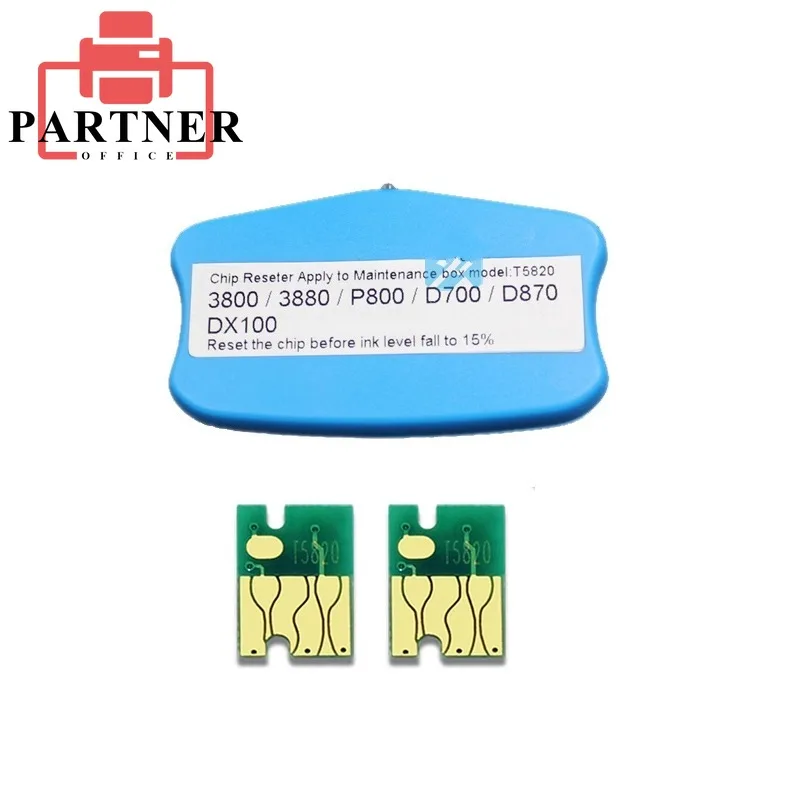 T5820 C13T5820 유지 보수 박스 잉크 탱크 칩 리셋기, 엡손 Surelab D700, 후지 DX100 p800 P808 P807 폐잉크 수집기