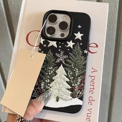 Festive Christmas Tree Lychee Texture Soft Phone Case Cover - iPhone 15 Plus (1)