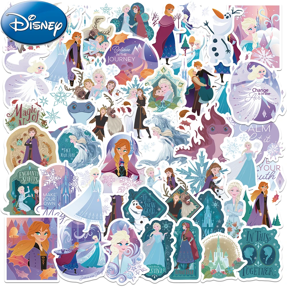 

10/30/50pcs Disney Frozen Princess Elsa Anime Stickers Cute Anna Cartoon Girls Sticker Phone Case Luggage Laptop Graffiti Decals