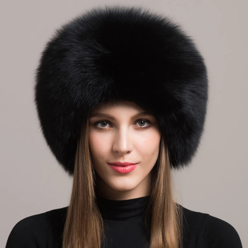 Winter Russian Natural Real Fox Fur Hat 2025 Women Warm Genuine Real Fox Fur Cap winter hat,fur hat