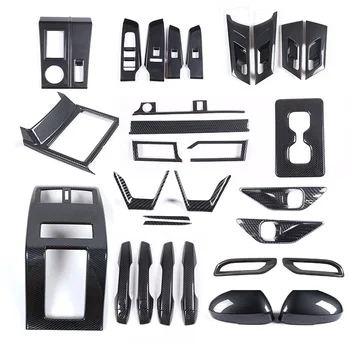 For Mitsubishi Outlander 2022 2023 2024 ABS Carbon Fiber Center Console Decoration Inner Door Handle Bowl Cover Trim Accessories 1
