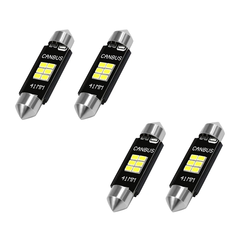 매우 밝은 400 루멘 3020 칩셋 캔버스 오류 없는 LED 전구, 인테리어 자동차 조명 번호판 맵 문짝, 2X
