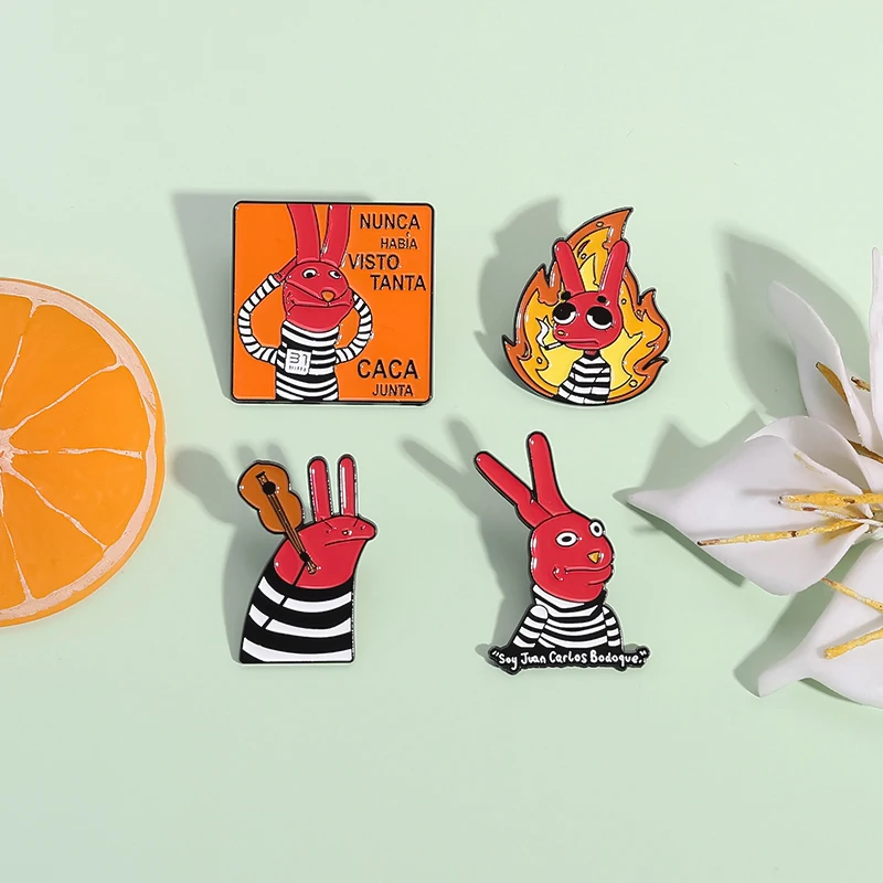 Humor Comedy Movies Character Enamel Pins Brooch Cartoon Red Eared Animals Badge Backpack Lapel Pin Accessories Gift for Friends Image 8