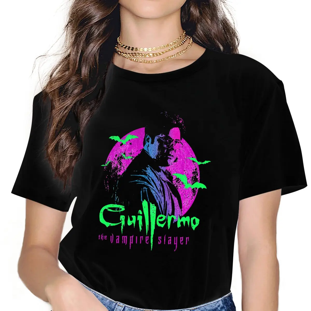 

The Vampire Slayer Guillermo Vintage Design Cute Girls Women T-Shirt What We Do In The Shadows TV Blusas Short Sleeve