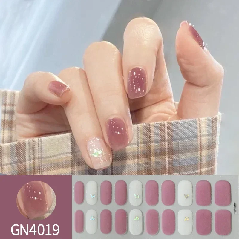 Gel Nail Stickers Fashion Self-Adhesive DIY Manicure Sticker Gel Nail Strips For Women Decals Decoration No UV lamp Required nail stickers nail art decoration nail decals