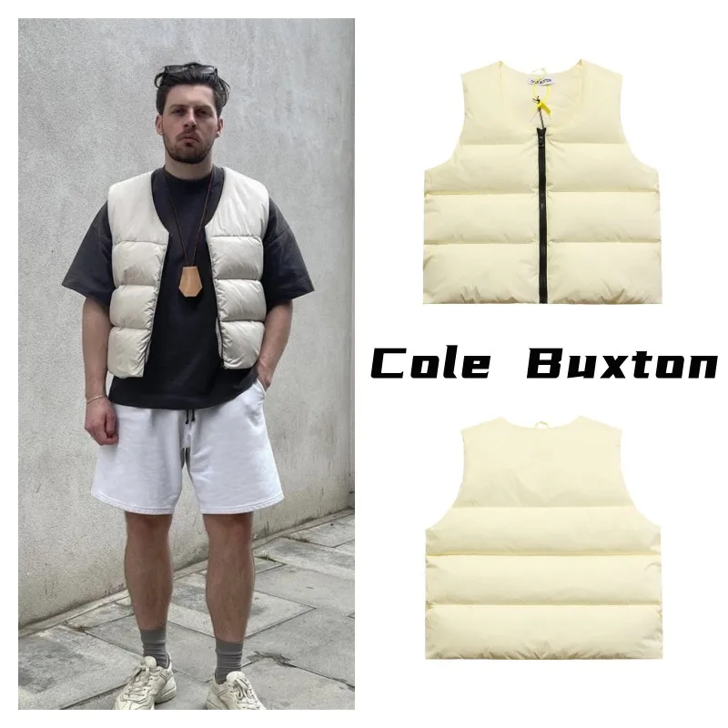 

23FW Cole Buxton Vest High-quality vintage down cotton fall and winter models Men's Women's Jacket Vest Inner label