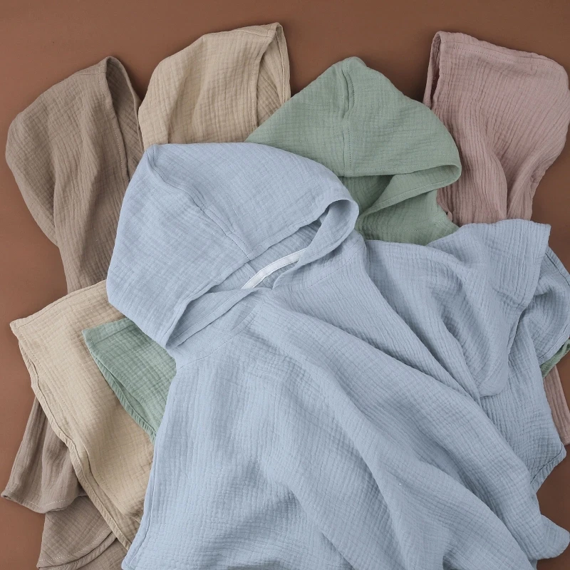Soft Cotton Baby Hooded Towel Bath Towel Boys Girls Bathrobe Sleepwear Children's Clothing Floral/Solid Color Infant ponchos bath towel baby towel baby bathrobe