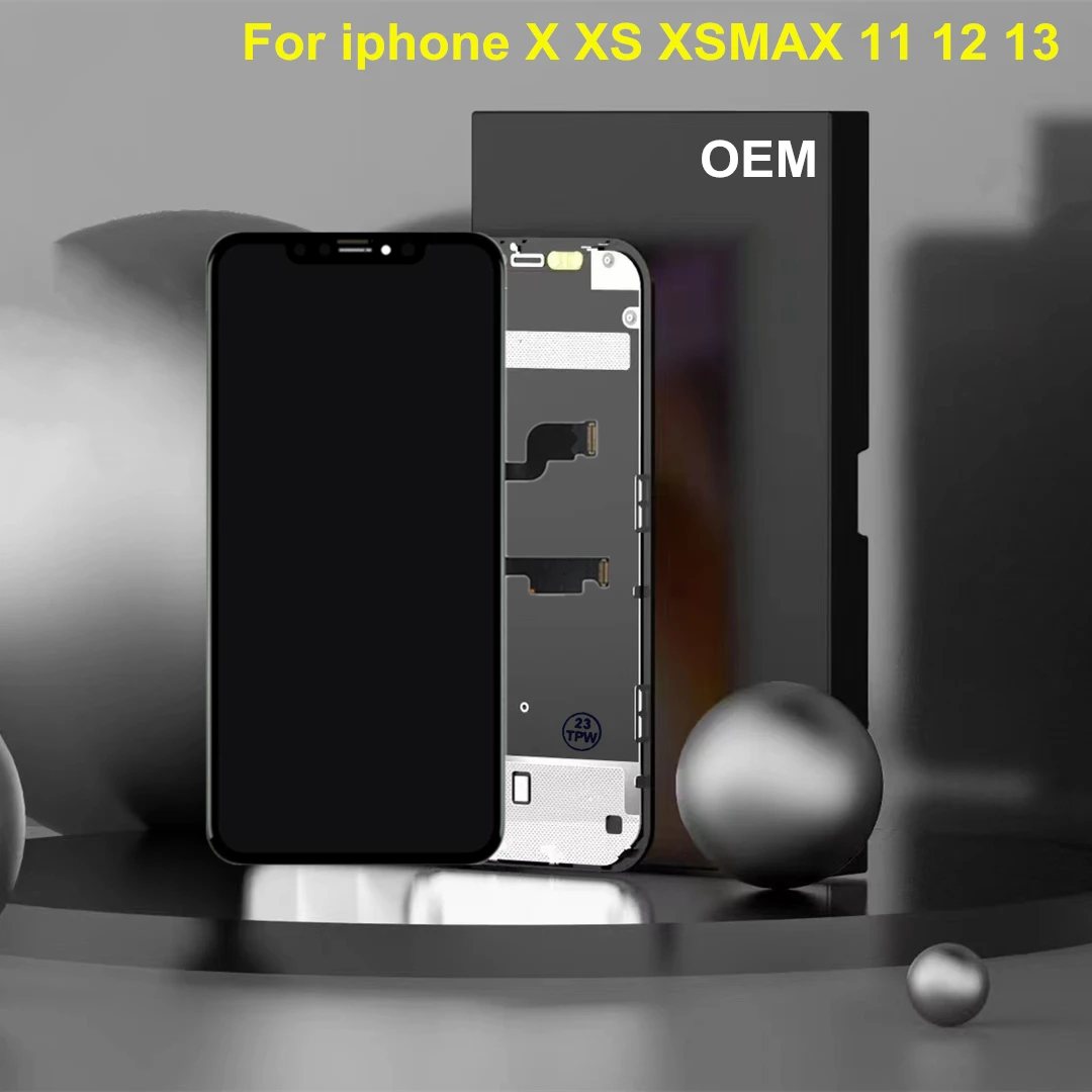 Digitalizzatore Touch Screen Lcd Oem Per Iphone 11 Xsmax 12 Mini Oem Pantalla Display Lcd Oled Morbido Per Iphone X Xs Xr 11 Pro 13