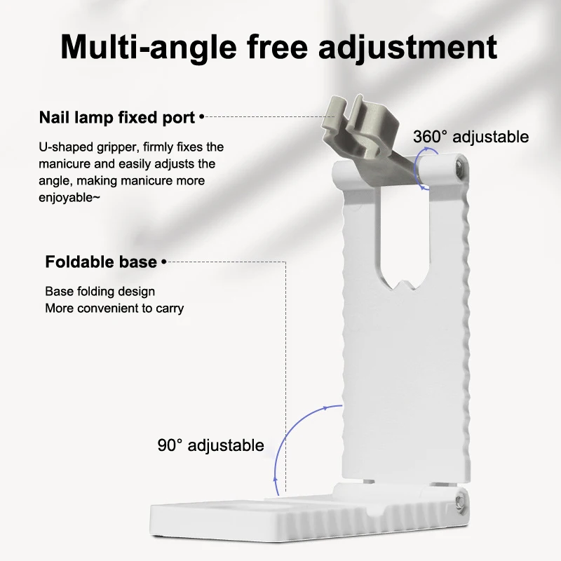 SUSU 휴대용 UV 젤 네일 램프, 충전식 LED 네일 램프, 네일 아트 데스크 스탠드
