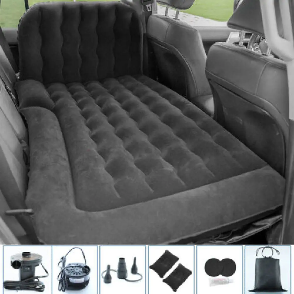 

Portable SUV Travel Air Mattress Cushion Inflatable Car Bed Mattress Car Camping Mattress with 2 Pillows Outdoor Camping Cushion
