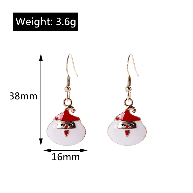 Aihua 6 stücke Mode Weihnachts ohrringe Set Weihnachts baum Hirsch Santa Claus Schneemann Stern Ohrring für Frauen Neujahr Schmuck Geschenke – Detail 15