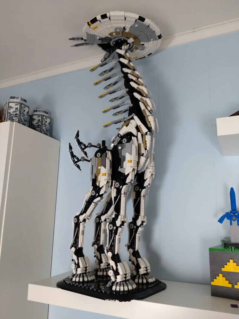 Buildmoc Horizon Meccanico Giraffa Mostro Building Blocks Kit Dawn Game Thunder Zero Giant Long Necked Mecha Beast Tooth Toy