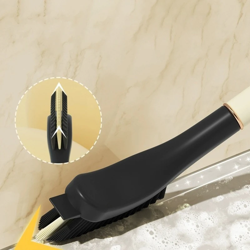 

Crevice Brush Kitchen Three-in-one Cleaning Brush, Built-in Hair Clip, With Cleaning Shovel Head, Built-in Hair Clip Floor Brush