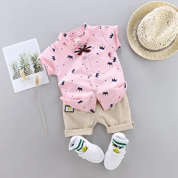 New Summer Baby Clothes Suit Kids Boys Clothing Children Casual Shirt Shorts 2Pcs/Sets Toddler Sports Costume Infant Tracksuits 4