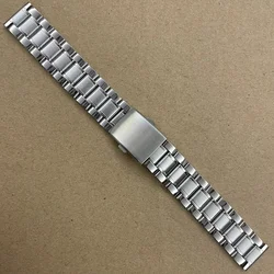 Stainless Steel Silver Watch Band Bracelet with Fold Clasp - Lightweight and Durable Design - 22mm (Silver)