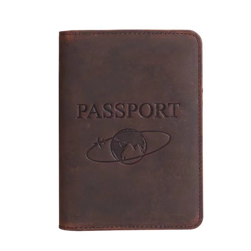 

Passport Cover Genuine Leather Man Women Travel Passport Holder with Credit Card Holder Case Wallet Protector Cover Case
