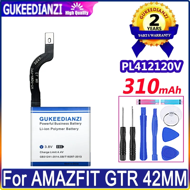 

GUKEEDIANZI Battery PL412120V 310mAh/320mAh For huami AMAZFIT GTR 42MM