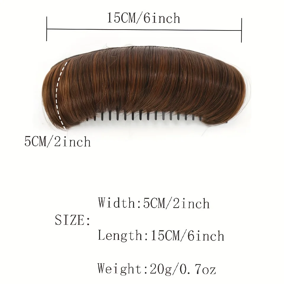 새로운 합성 투명 플러피 헤어 매트 가발 매트 편안한 고온 섬유 삽입 빗 증모 DIY S