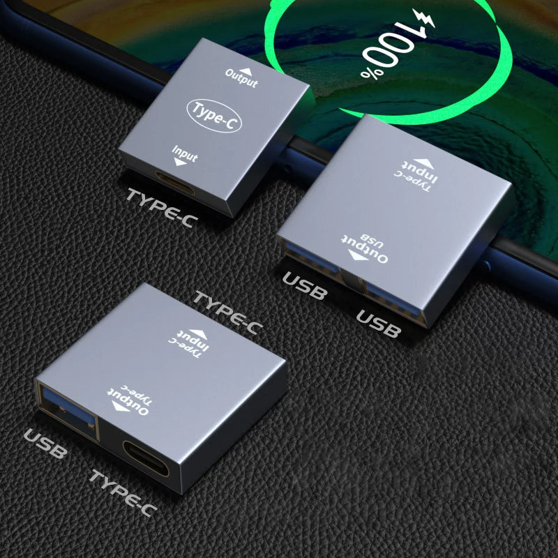 

Разветвитель с разъемами USB C на два разъема, переходник с разъемом типа C, удлинитель, коннектор для устройств USB C