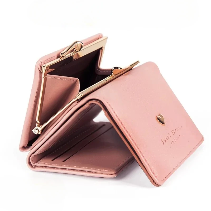 Small Women Wallet Loving Heart Short Women's Wallet Card Holder Girls Mini Woman Fashion Lady Coin Purse for Female Clutch Bag 3