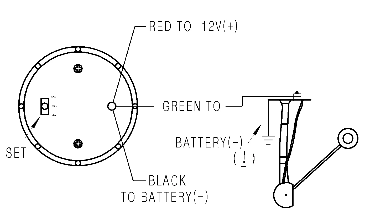 「DRAGON」 2" 52 mm Auto-Kraftstoffstandsanzeige mit Kraftstoffschwimmer-Sensor, elektronische Anzeige, 8–18 V, Kfz-Anzeige – Detail 9