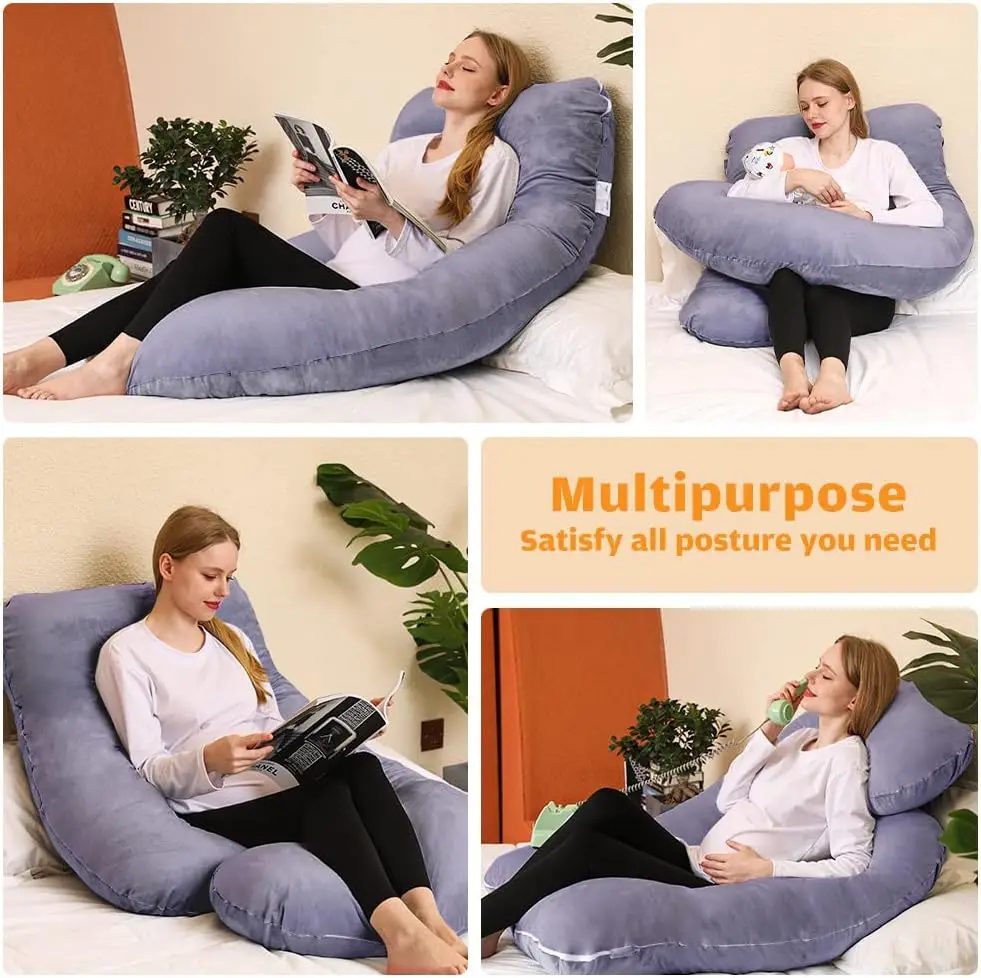 Pregnancy Pillow, U Shaped Full Body Maternity Pillow 58 inch, Pregnant Women Must Haves Pregnancy Pillows for Sleeping