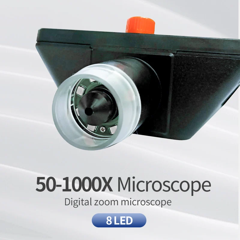 LCD Digital Microscope 4.3 Inch 1080P 1-1000X Magnification Zoom Stereo Microscope Camera with 8 LED Lights for Error Coins 3