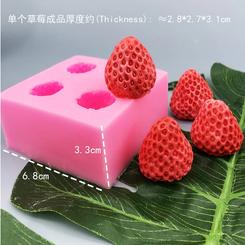 New Holes Strawberry Fruit Silicone Mold Fondant Molds Sugar Craft Tools  Chocolate Mould for Cakes - AliExpress